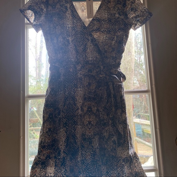 Francesca’s Collections | Snakeskin Wrap Dress (M) - Picture 5 of 5